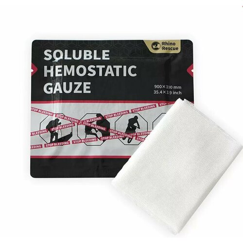   10 Rhino Rescue Soluble Hemostatic Gauze     /  sos   -     , -,   