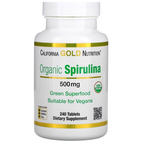 ������ ������ California Gold Nutrition Organic Spirulina ���., 500 ��, 180 �, 240 ��. ����