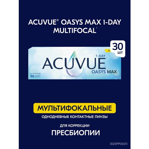 ������ ������ ����������� ���������� ����� ACUVUE Oasys Max 1-day Multifocal, 30 ��., R 8,4, D -1, ADD: ������, 1 ��. ����