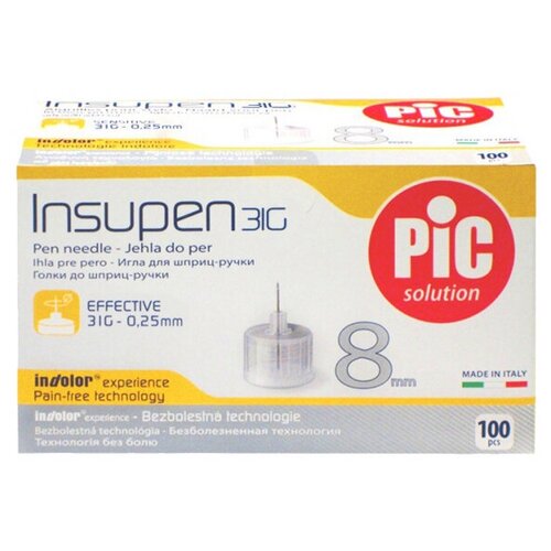    INSUPEN  - 31G (0.25mm x 8mm) 100   -     , -,   