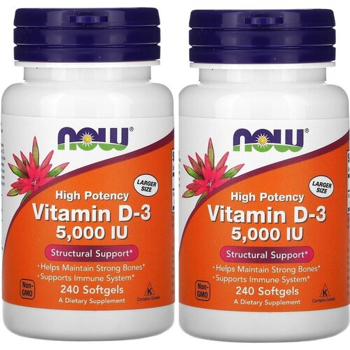  NOW  3, Vitamin D-3 5000 , 240  ,  2    -     , -,   