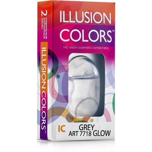    ILLUSION olors Glow, 2 ., R 8,6, D -2,5, grey   -     , -,   