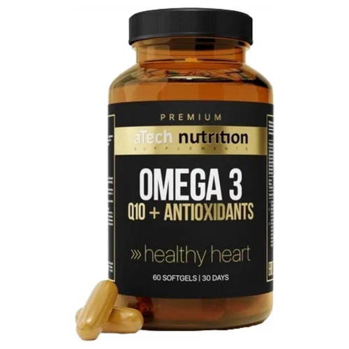  Omega 3 + Q10     aTech Nutrition Premium 60    -     , -,   