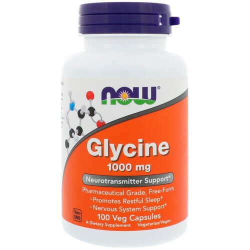 ������ ������ Now Foods, ������, Glycine, 1000 ��, 100 ���� ����