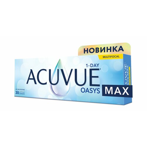 ������ ������ ����������� ���������� ����� ACUVUE Oasys Max 1-day Multifocal, 30 ��., R 8,4, D +1,75, ADD: �������, 1 ��. ����