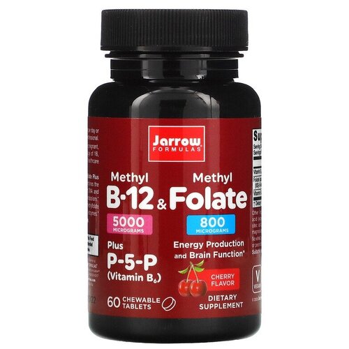   Jarrow Formulas Methyl B-12 & Methyl Folate 5000 /800  (), 80 , 60 .   -     , -,   