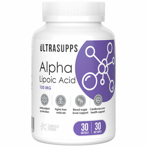 ������ ������ UltraSupps Alpha Lipoic Acid 100 mg - 30 ���. ������, --- ����