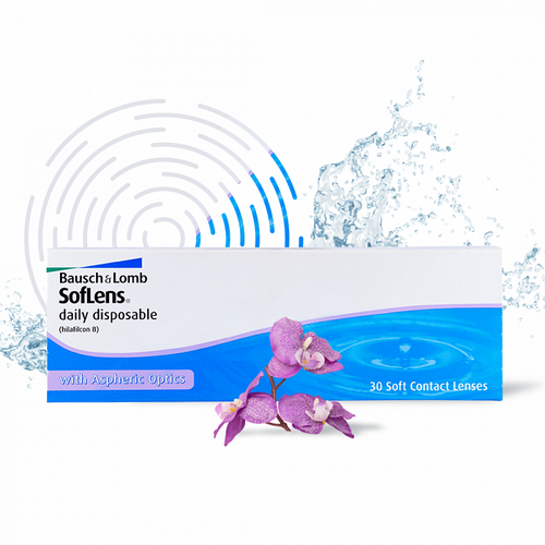 ������ ������ ���������� ����� Bausch & Lomb Soflens Daily Disposable, 30 ��., R 8,6, D -5,25 ����