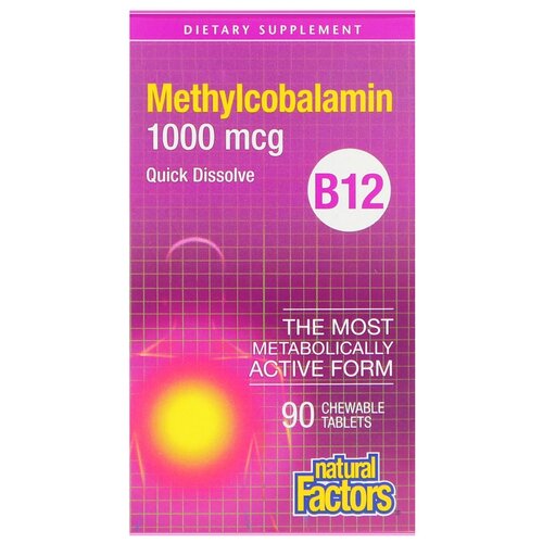 ������ ������ �������� Natural Factors Methylcobalamin B12, 80 �, 1000 ���, 90 ��. ����
