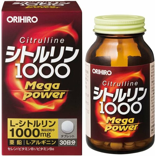 ������ ������ Orihiro Citrulline Mega Power 1000 (240 �������� �� 30 ����) ����