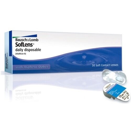 ������ ������ ���������� ����� Bausch & Lomb Soflens Daily Disposable, 30 ��., R 8,6, D -1 ����