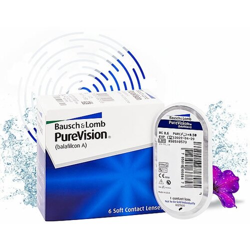 ������ ������ ���������� ����� Bausch & Lomb PureVision, 6 ��., R 8,3, D -1 ����
