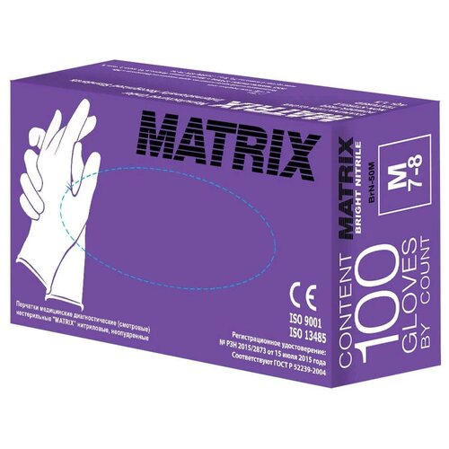    MATRIX Bright Nitrile, : , : M, 100 . (50 ), 6,6   -    -     , -,   