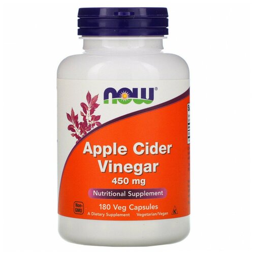  NOW Apple Cider Vinegar 450 mg, 180 .   -     , -,   