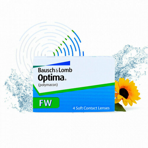 ������ ������ ���������� ����� BAUSCH+LOMB Optima FW, 4 ��., R 8,7, D +1 ����
