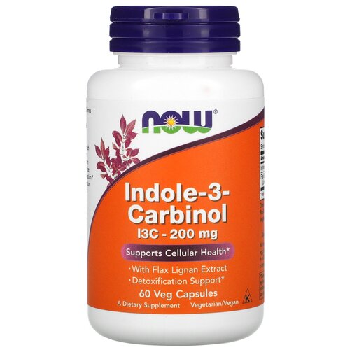 ������ ������ NOW Foods, Indole-3-Carbinol, ����� 3-��������, 200 ��, 60 ������������ ������ ����