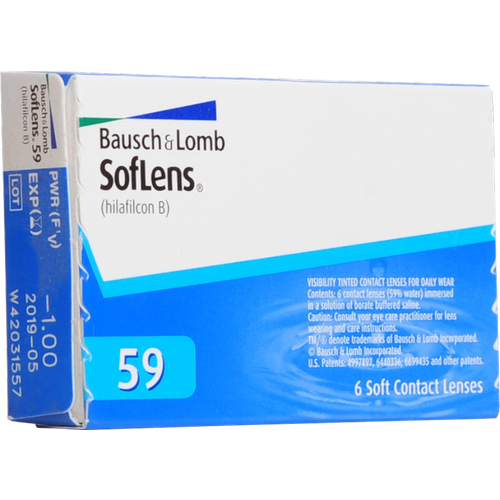 ������ ������ ���������� ����� Bausch & Lomb SofLens 59, 6 ��., R 8,6, D -8 ����
