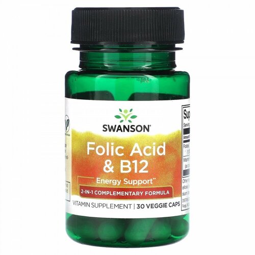  Swanson Folic Acid & B12, 30 .   -     , -,   