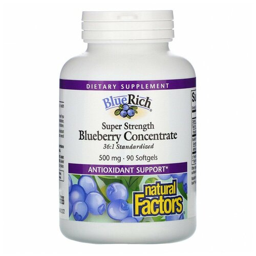  Natural Factors BlueRich Blueberry Concentrate ( ) 500  90    -     , -,   