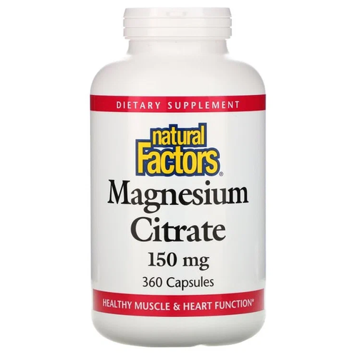 ������ ������ Natural Factors Magnesium Citrate ����., 150 ��, 150 �, 360 ��. ����