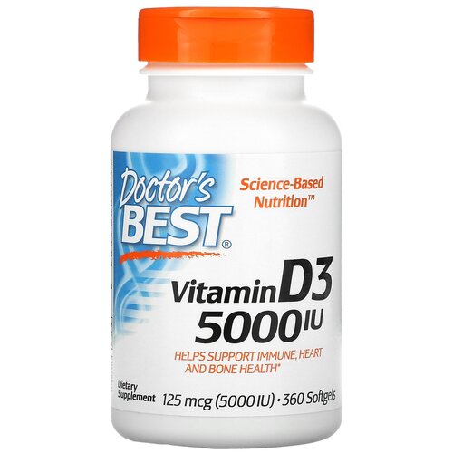  Doctor's Best Vitamin D3 ., 5000 , 120 , 360 .   -     , -,   