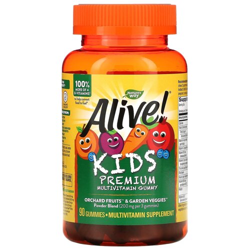   Nature's Way Alive! Kids Premium Multivitamin Gummy, 380 , 90 .   -     , -,   