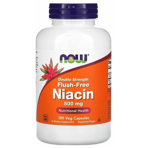 ������ ������ NOW Niacin Flush-Free Double Strength (������ �� ���������� �����������) 500 �� 180 ������ ����
