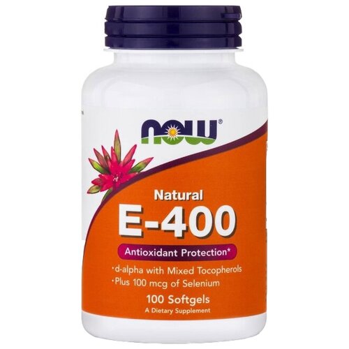   NOW Natural E-400 Mixed Tocopherols with Selenium, 130 , 150 , 100 .   -     , -,   