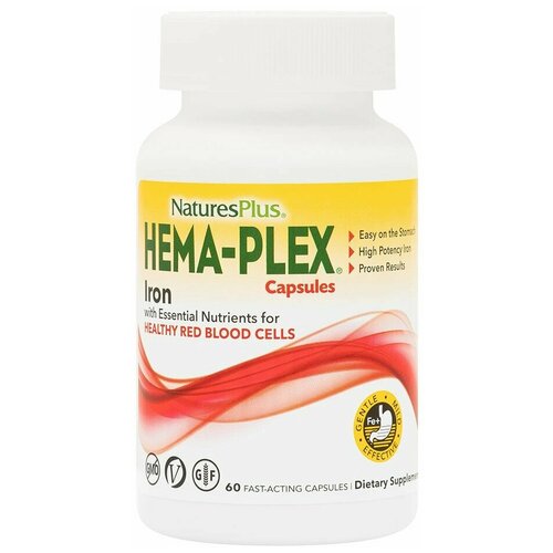������ ������ NaturesPlus Hema-Plex Iron with Essential Nutrients �������� �������� 60 ������ (��� ������� �� ������) ����
