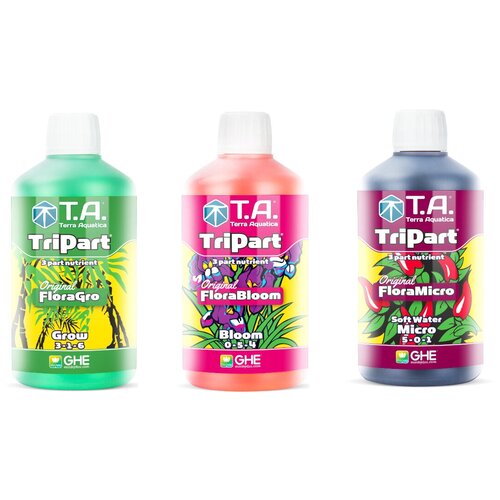 ������ ������ ����� ��������� Terra Aquatica (GHE) TriPart Bloom + Grow + Micro SW, 3 � 0.5� ����