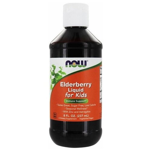 ������ ������ ������� NOW Elderberry Liquid For Kids, 320 �, 237 �� ����