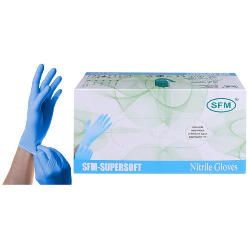 ������ ������ �������� ��������� SFM Supersoft Nitrile, 100 ���, ������: L, ����: �������, 1 ��. ����
