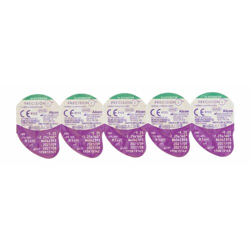 ������ ������ ����������� ���������� ����� Alcon Precision 1 for Astigmatism., 30 ��., R 8,5, D -1,25,�CYL:�-1,25,�A�:�100, 1 ��. ����