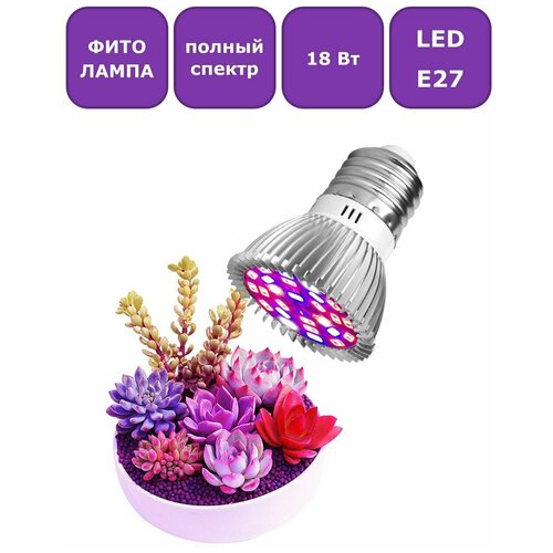 ������ ������ ������������ ��������� (����� ��� ��������) ������� ������� Maple Lamp PhytoLED, �27, 18 ��, ���. Q0048-E27-18-Full ����
