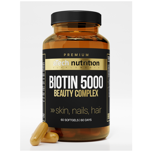   aTech Nutrition Premium Biotin Beauty Complex, 1.4 , 60 .   -     , -,   