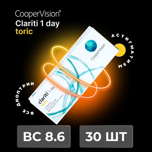    CooperVision Clariti 1 day toric., 30 ., R 8,6, D +3,5,CYL:-0,75,A:20, ADD: +1.00 D, , 1 .   -     , -,   