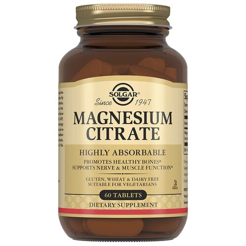 ������ ������ Solgar Magnesium Citrate ���., 200 ��, 250 ��, 430 �, 60 ��. ����