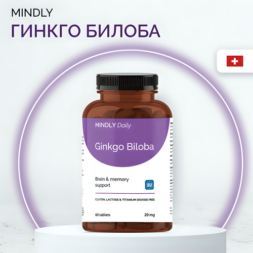     B3     , 60 , (20   5 ), MINDLY Daily Ginkgo Biloba,       -     , -,   