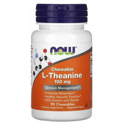  NOW L-Theanine 100 mg 90 chewables /  - 100  90     -     , -,   