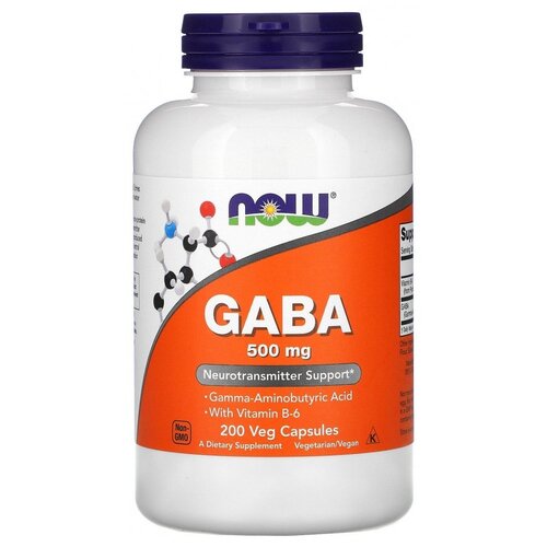  NOW GABA with Vitamin B-6 (   6) 500 mg 200 caps   -     , -,   