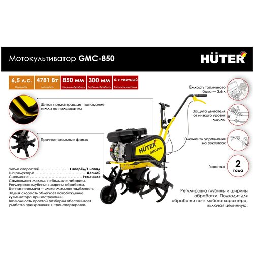 ������ ������ ����������� ���������� Huter GMC-850, 6.5 �.�., ������/������ ����