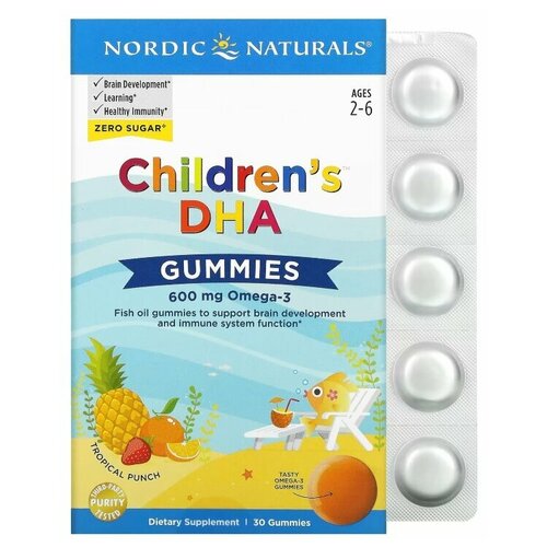 ������ ������ Nordic Naturals Children's DHA 30 chewables / ������ �������� �������� ��� (���) 30 ��� ��� ����