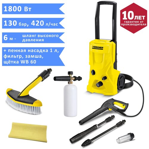     () Karcher K 4 Basic +  WB 60,   1 ,    (1800 , 130 , 420 /,  6 )   -     , -,   