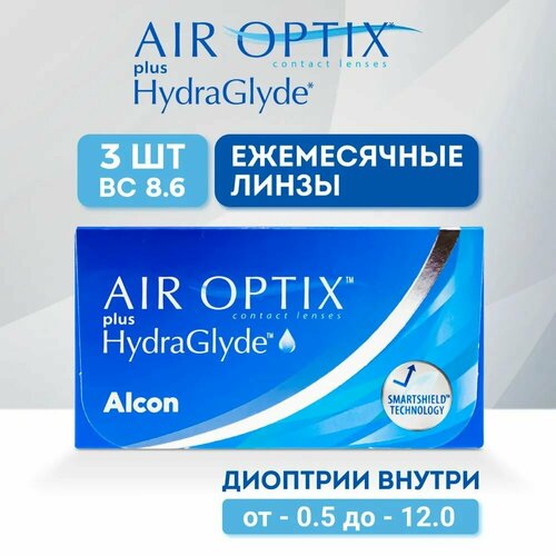 ������ ������ ���������� ����� �� ����� Alcon Air optix Plus HydraGlyde, 3 ��., R 8,6, D -4,25, 1 ��. ����