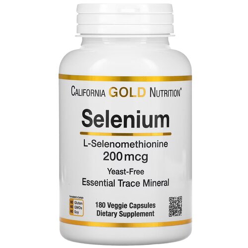 ������ ������ California Gold Nutrition, Selenium, �����, ������������, 200 ���, 180 �������������� ������ ����
