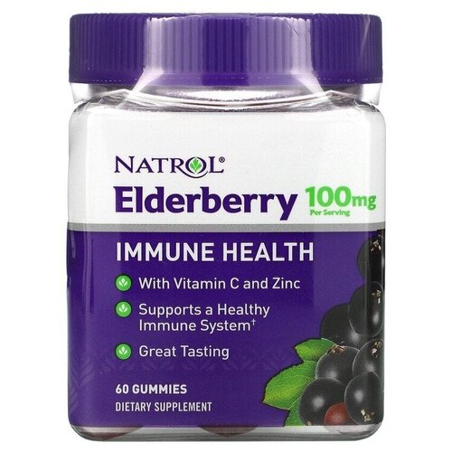 ������ ������ Natrol Elderberry 100 mg 60 gummies/ ������� 100 ��, 60 ���������� ����