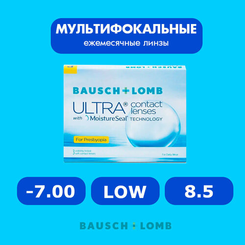 ������ ������ ���������� ����� �� ����� BAUSCH+LOMB Ultra for Presbyopia, 3 ��., R 8,5, D -7, ADD: ������, 1 ��. ����