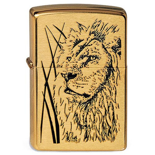     ZIPPO 204B Proud Lion   Brushed Brass -     -     , -,   