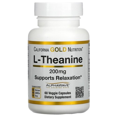 ������ ������ California Gold Nutrition L-Theanine AlphaWave ���. ����., 200 ��, 50 �, 60 ��. ����