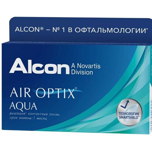 ������ ������ ���������� ����� Alcon Air optix Aqua, 6 ��., R 8,6, D -5,25, 1 ��. ����